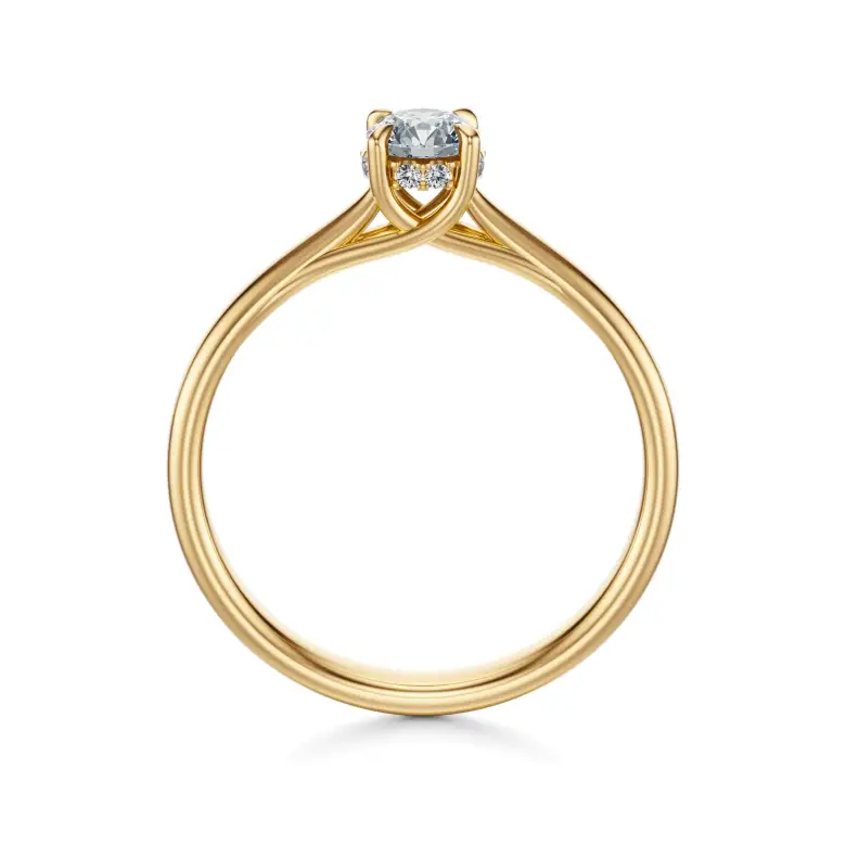 Pierścionek zaręczynowy złoty z diamentem AJPZ_100